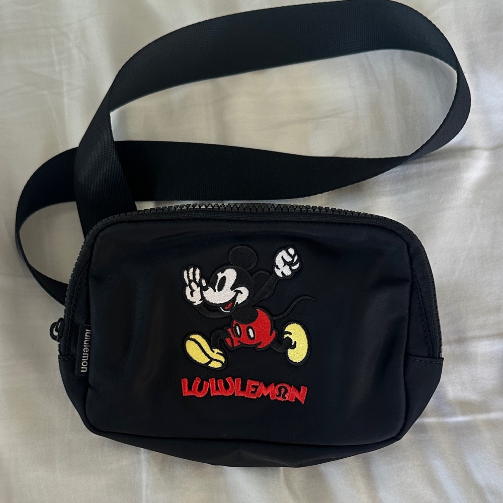 lululemon for Disney Black Belt Bag with Mickey Mouse Embroidery